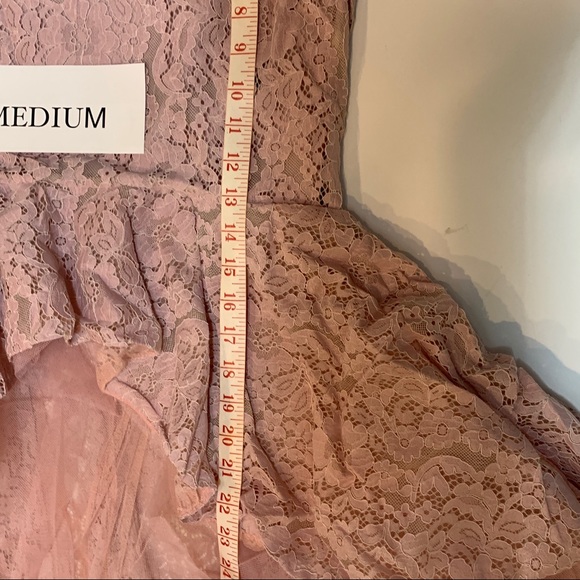 Fancy Blush Lace High-Low Skirt - Picture 14 of 16